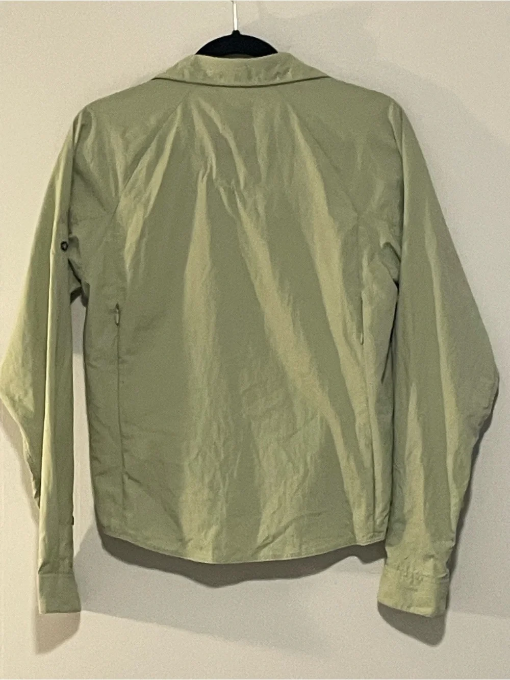 Light Green Men's Outdoor Button-Front Shirt Jacket